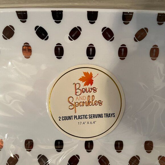 Football Plastic Serving Trays - 3 packs / 2 trays per pack (new/ps/x) - Picture 8 of 11